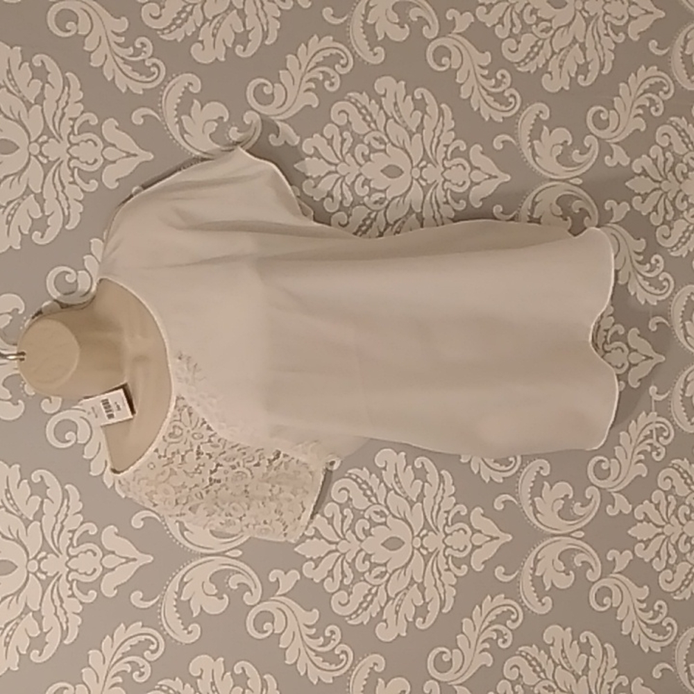 Suzy Shier, White with Lace and Cut-Out